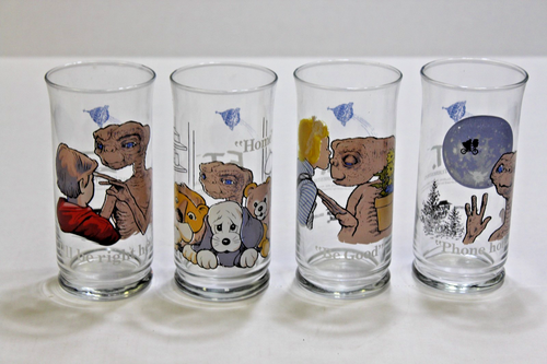 4er Set ET The Extra Terrestrial Glas Pizza Hut Sammler 1982