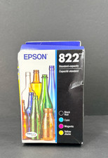 Genuine Epson 822 Ink T822120-BCS Black Cyan Magenta Yellow 4-Pack NEW Exp-06/29