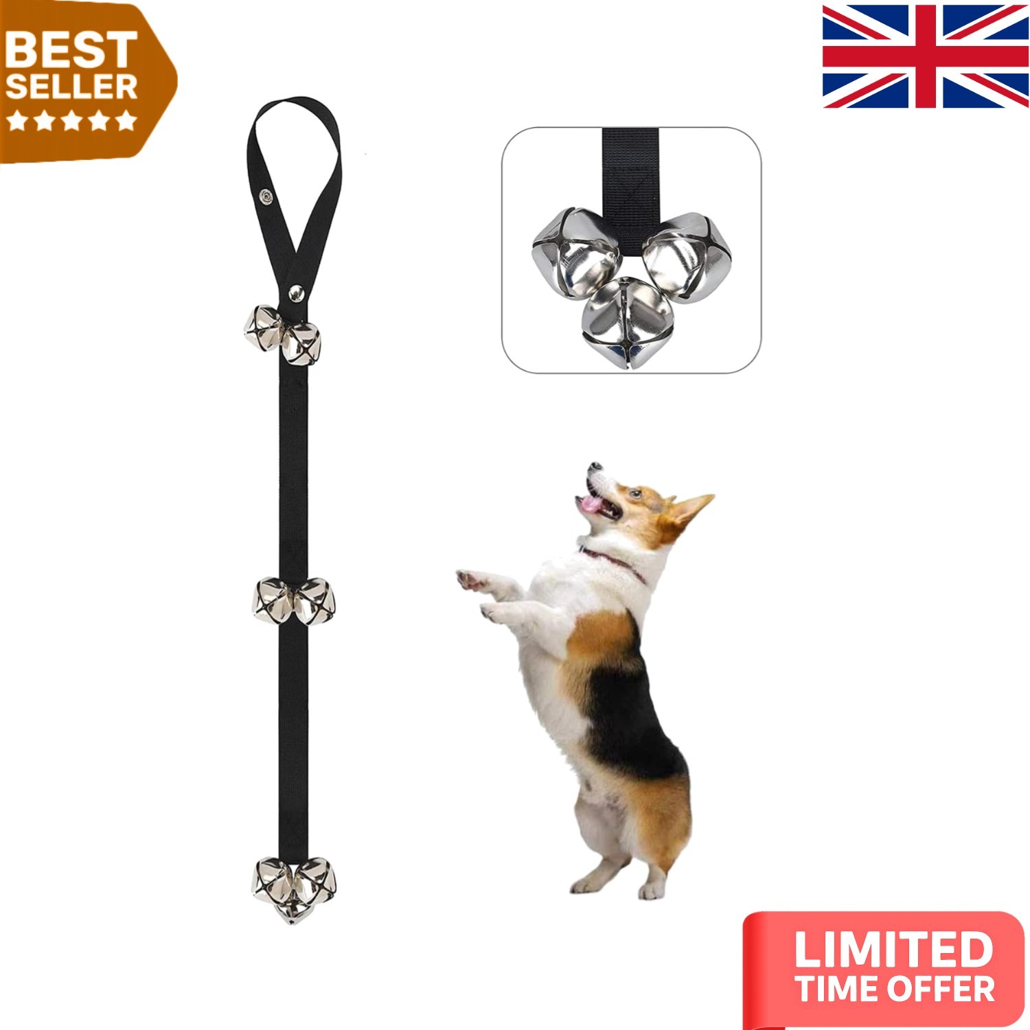 Adjustable Extra-Loud Dog Training Bell for Effective Potty Communication