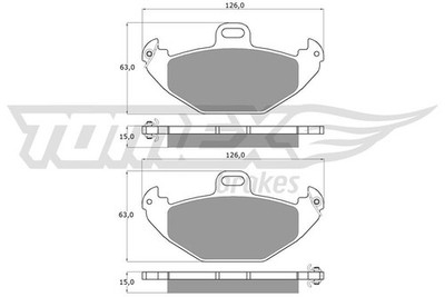 TOMEX Brakes Bremsbelagsatz, Scheibenbremse TX 12-38 für RENAULT
