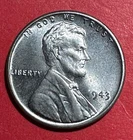 1943 Choice Uncirculated US "STEEL" LINCOLN Cent! FULL WHITE! Philadelphia Mint