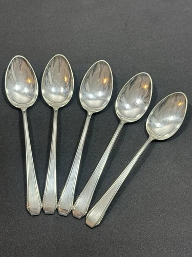 Towel Cascade Sterling 5 Dessert Spoons No Mono