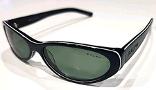 Ralph Lauren 7556/S Small Black Green Oval Sunglasses 54-14 130