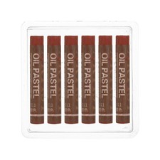 Crayons à l'huile marron, 6 pièces pour pastels crémeux doux sticks art