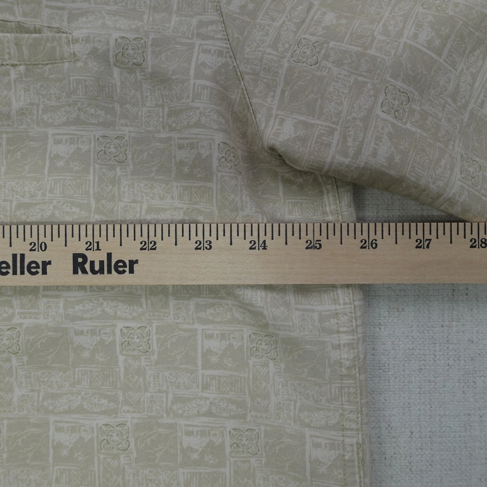 Weatherproof Shirt Mens XL Beige Short Sleeve Button Up Lightweight Rayon Blend - Image 3 of 4