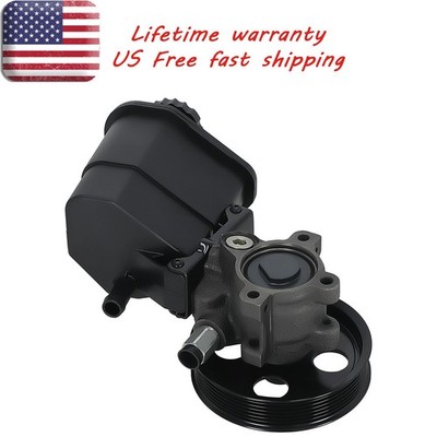 Power Steering Pump w/ Pulley & Reservoir For Dodge Ram 1500 5.7L 5.9L 2002-04