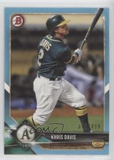 2018 Bowman Sky Blue 382/499 Khris Davis #45 9gj