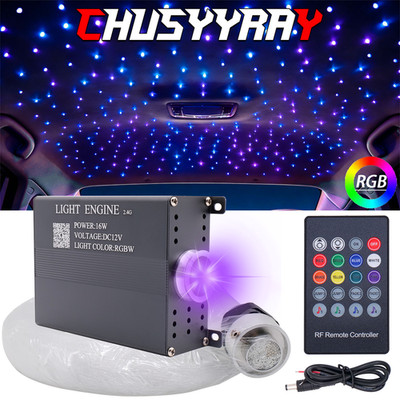 Fiber Optic LED Car/Home Headliner Roof Ceiling 16W RGBW Star Light Kit PI