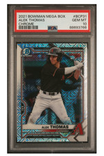 2021 Bowman Chrome Alek Thomas MEGA BOX REFRACTOR #BCP31 Graded PSA 10 GEM MINT