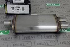 Magnaflow Muffler SS 3.5 x 7  Oval 2.25 inch inlet dual 2 inch outlet 11148