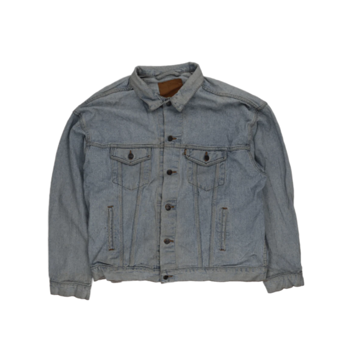 Men's Light Blue Short Regular Denim Jacket Size M
