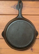 Single-Notch Lodge #6 Cast Iron Skillet, Raised "I" Makers Mark, 1930s Restored