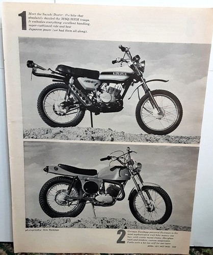 1971 Suzuki Duster Rickman Penton Bultaco Motorcycle Print Ad