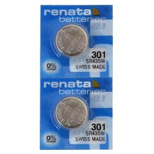 Renata 301 SR43SW Batteries - 1.55V Silver Oxide 301 Watch 2