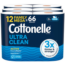 Cottonelle Ultra Clean Toilet Paper Active Cleaning Ripples Texture Strong