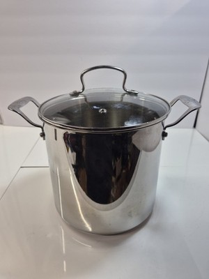 8 qt EMERIL Lagasse COPPER CORE Soup Stew Tall STOCK POT w/ GLASS LID 