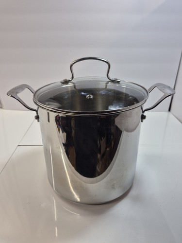 8 qt EMERIL Lagasse COPPER CORE Soup Stew Tall STOCK POT w/ GLASS LID