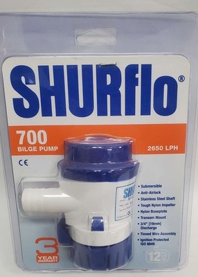 Shurflo 355-110-10 700 GPH 12volt Bilge Pump