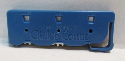 KING VITAMAN CLICK 'N COUNT 1972 QUAKER CEREAL PREMIUM BLUE W/ WHITE GEARS VTG