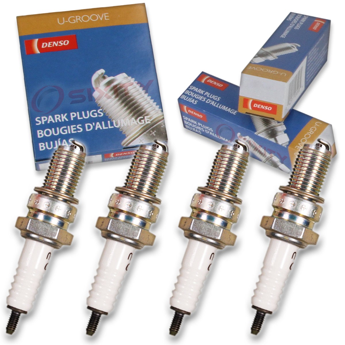 4 pc Denso Standard U-Groove Spark Plug for Kawasaki ZX1000 Ninja 1000R 1986 kj