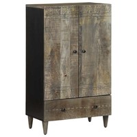 Highboard 60X33X100 Cm Massivholz Mango Aufbewahrungsschrank Vidaxl