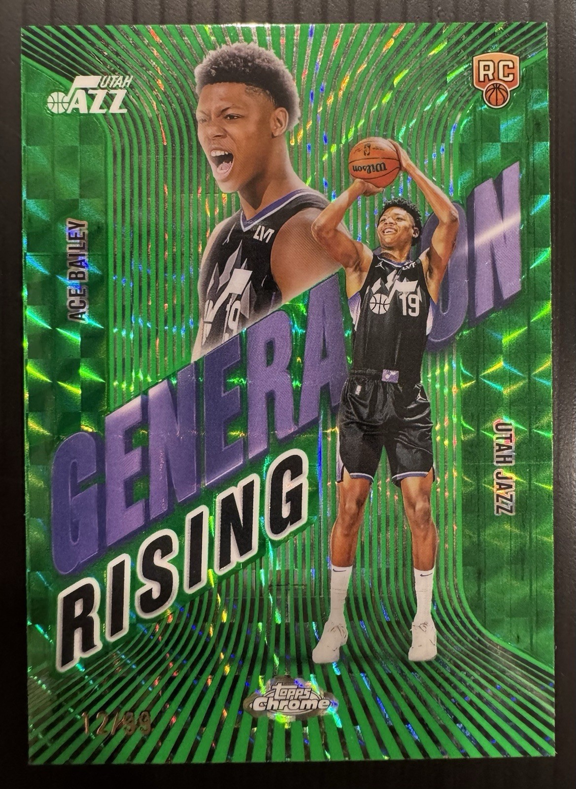2025 Topps Chrome - Ace Bailey Rookie Green Refractor Generation Rising(12/99)