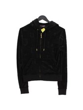 Juicy Couture Women's Hoodie S Black Graphic Polyester with Elastane Full Zip