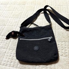 Kipling shoulder bag black with monkey charm