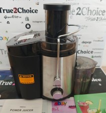 REEMIX KS-500H 800W Centrifugal Power Juicer Black/Silver 2-Speed + Manual