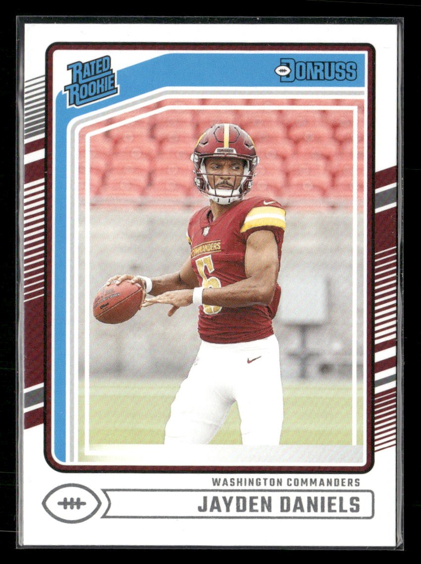 2024 Donruss #389 Jayden Daniels Press Proof Green Washington Commanders Rookie