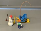 Vintage Playmobil Snowman & Sled w/ Figure
