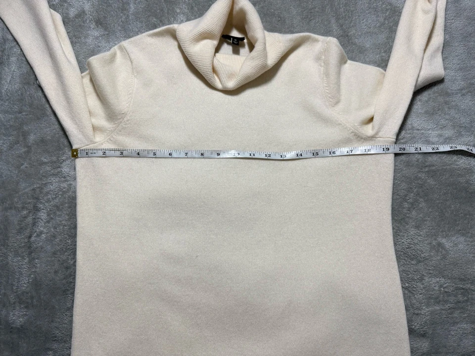 Suéter Talbots Pure Cashmere Cuello Alto Tostado Talla M Manga Larga Silencioso Lujo Foto 4 de 4