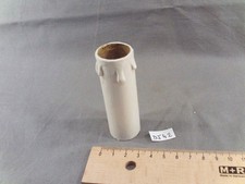 Fausse bougie fourreau  24 x 80 mm blanc en carton (réf DJ42)