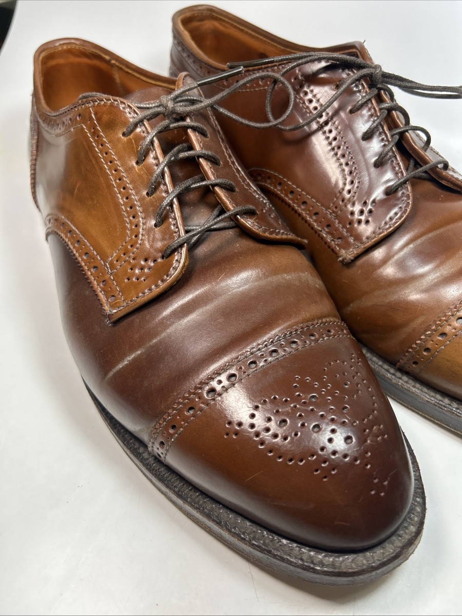 Alden 2142 Shell Cordovan Wingtip Brown 9.5 C/E Aberdeen Last