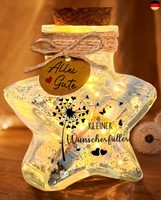 Led Flaschenlicht In Sternform Mit Pusteblume, WunscherfüLler Geldgeschenk