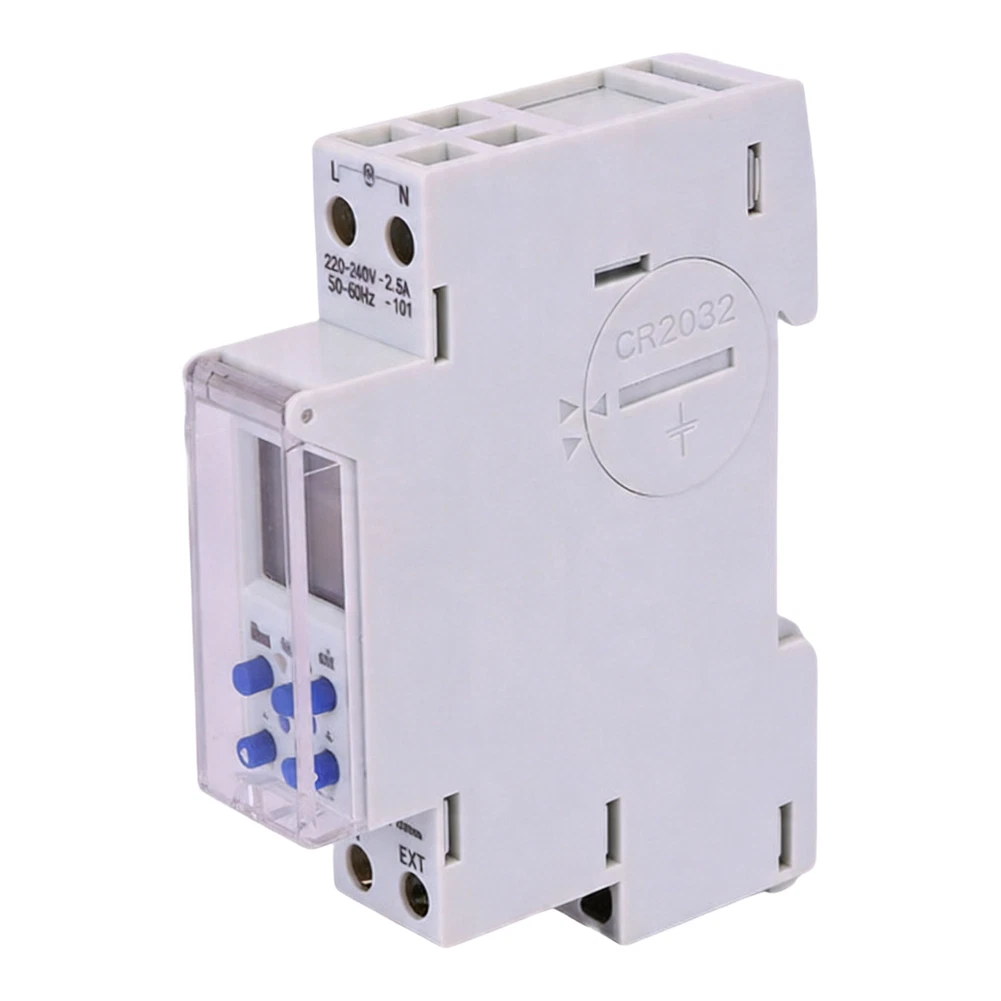 Programmable Switch DIN Rail Timer Adjustable Time Intervals Easy Installation