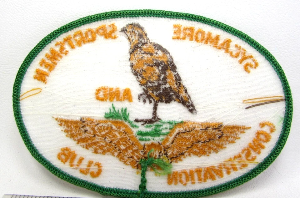 Jaqueta Vintage Sycamore Sportsmen & Conservation Club Patch Illinois Codorna Pássaro - Imagem 3 de 3