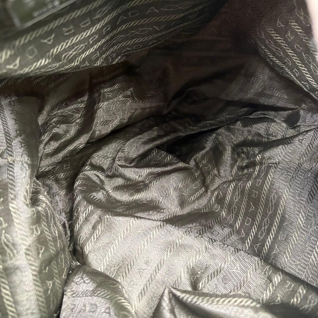 PRADA backpack with triangular logo beige - image 9