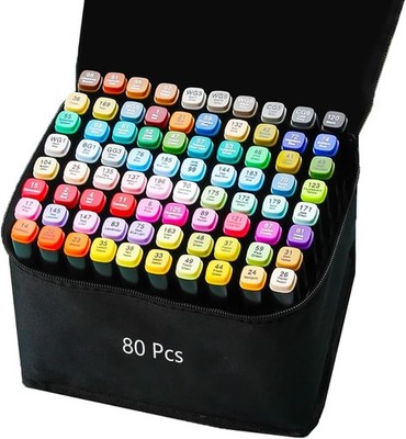 80 Colors Alcohol Markers Art Markers for Kids and Adult Drawing Marker Dual Tip
