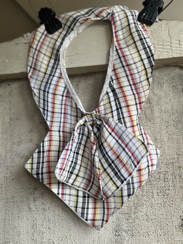 Vintage Detachable Collar for Dress Front & Blouse, 1950s Checks Fashion Fabric - Picture 14 of 14