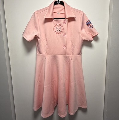 A LEAGUE OF THEIR OWN Rockford Peaches Baseball Costume Dress Womens Size Large