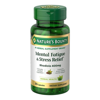 Nature's Bounty Mental Fatigue and Stress Relief Rhodiola Supplement 400 mg
