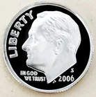 (18) 2006-S Roosevelt Silver Proof Dimes 90% Silver DCAM Deep Cameo Gem Proof.