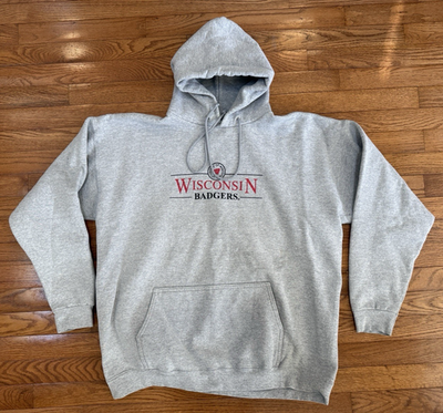 #ad Wisconsin Badgers Alstyle Apparel Heavy weight Cotton Hoodie Sweatshirt Men#x27;s XL $19.99