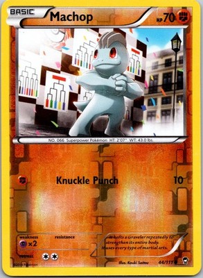 Machop 44/111 XY-Furious Fists Reverse Holo - Pokémon Card LP
