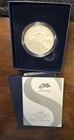 2008-W Burnished $1 American Silver Eagle Box, OGP & COA