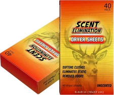 2 Pcs Scent Elimination Dryer Sheets for Hunting Scent Free Dryer Sheets Hunting