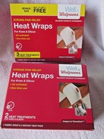 Walgreens Heat Wraps Knee & Elbow 5 Wraps 12 Hours Of Heat Exp 1/19 & 7/19 Walgreens Heat Wraps Knee & Elbow 5 Wraps 12 Hours Of Heat Exp 1/19 & 7/19