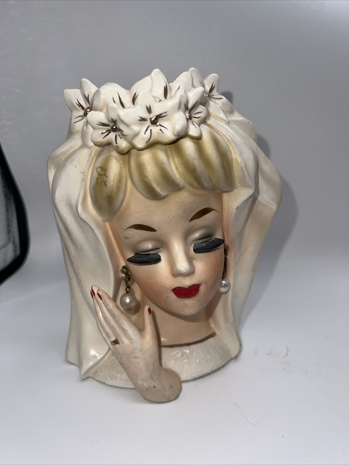Vintage Mid Century Lark & More Lady Head Vases eBay