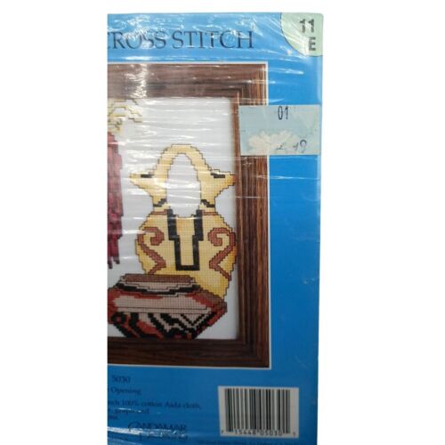 Vintage Cross Stitch Kit Indian Pottery Wall Hanging Candamar Designs Craft Vess - Picture 2 of 4